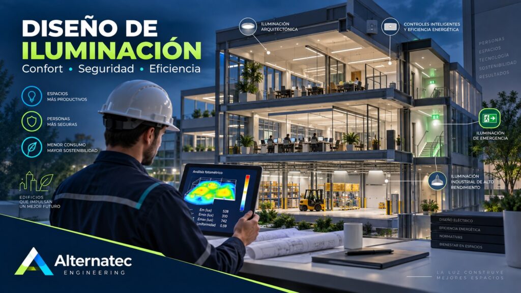 Diseño de iluminación profesional para edificios: confort, seguridad y eficiencia energética